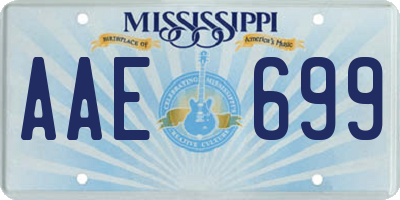 MS license plate AAE699