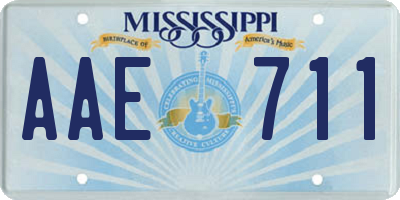 MS license plate AAE711
