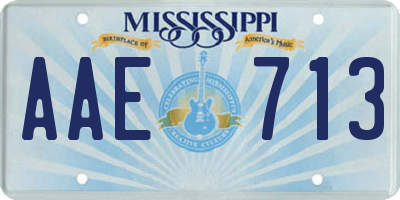 MS license plate AAE713