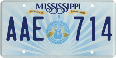 MS license plate AAE714