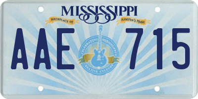 MS license plate AAE715