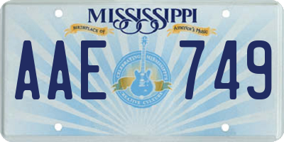 MS license plate AAE749