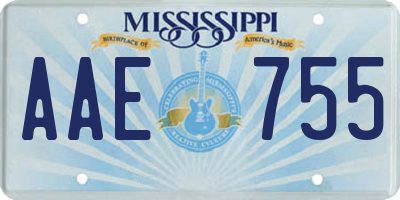 MS license plate AAE755