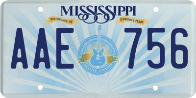 MS license plate AAE756