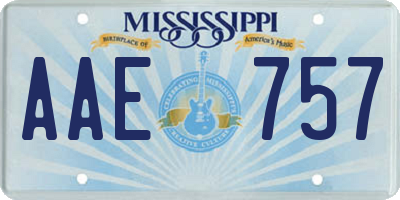 MS license plate AAE757