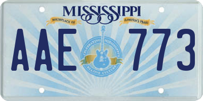 MS license plate AAE773