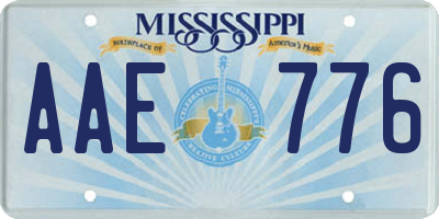 MS license plate AAE776