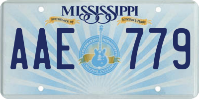 MS license plate AAE779