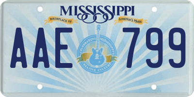 MS license plate AAE799