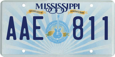 MS license plate AAE811