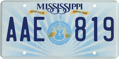MS license plate AAE819