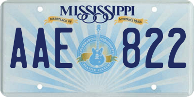 MS license plate AAE822