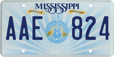 MS license plate AAE824
