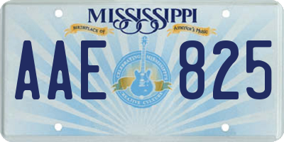 MS license plate AAE825