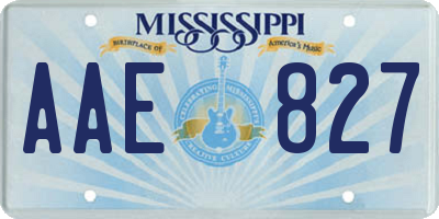 MS license plate AAE827