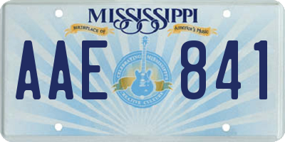 MS license plate AAE841