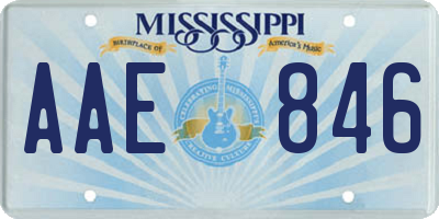 MS license plate AAE846