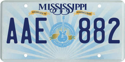 MS license plate AAE882