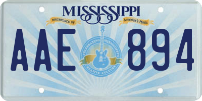 MS license plate AAE894