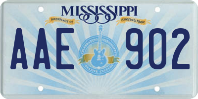 MS license plate AAE902