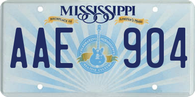 MS license plate AAE904