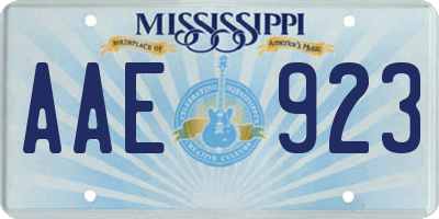 MS license plate AAE923