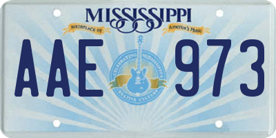 MS license plate AAE973