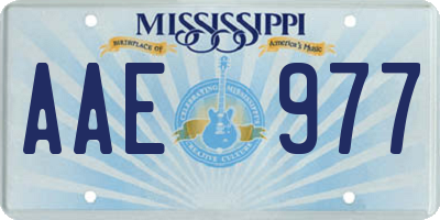 MS license plate AAE977