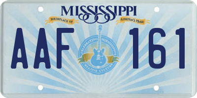 MS license plate AAF161
