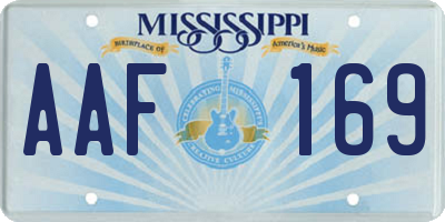 MS license plate AAF169