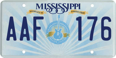 MS license plate AAF176