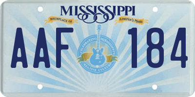 MS license plate AAF184