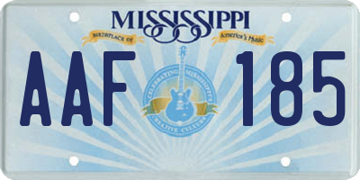 MS license plate AAF185