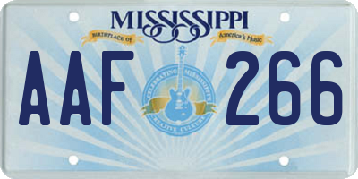 MS license plate AAF266