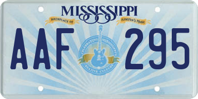 MS license plate AAF295