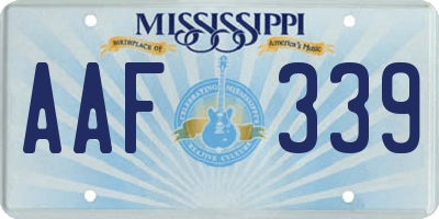 MS license plate AAF339