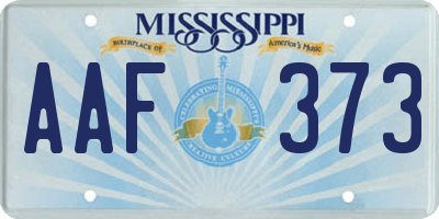 MS license plate AAF373