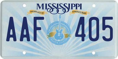 MS license plate AAF405