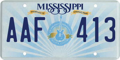 MS license plate AAF413