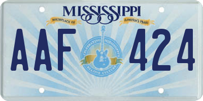 MS license plate AAF424