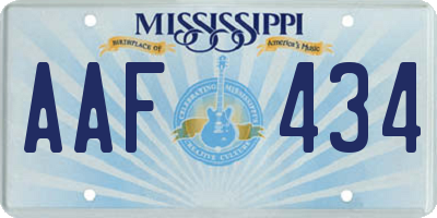 MS license plate AAF434