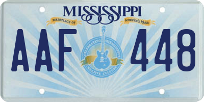 MS license plate AAF448