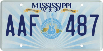 MS license plate AAF487