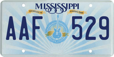 MS license plate AAF529