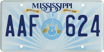 MS license plate AAF624