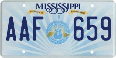 MS license plate AAF659