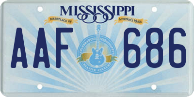 MS license plate AAF686