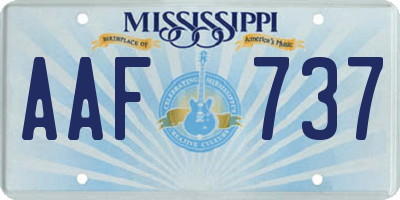 MS license plate AAF737