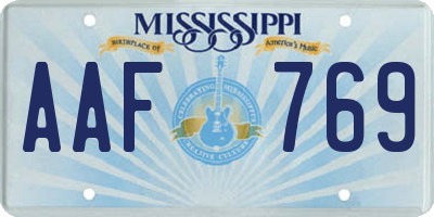 MS license plate AAF769