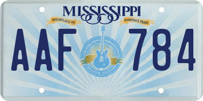 MS license plate AAF784